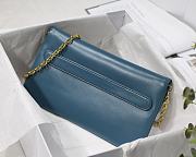 Dior Medium Double Bag In Blue M8018 Size 28x16.5x3 cm - 5