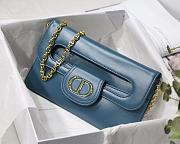 Dior Medium Double Bag In Blue M8018 Size 28x16.5x3 cm - 4