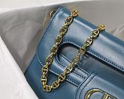 Dior Medium Double Bag In Blue M8018 Size 28x16.5x3 cm - 2