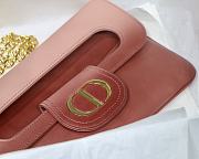 Dior Medium Double Bag In Pink Gradient Calfskin M8018 Size 28x16.5x3 cm - 6
