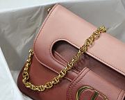 Dior Medium Double Bag In Pink Gradient Calfskin M8018 Size 28x16.5x3 cm - 3