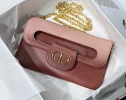 Dior Medium Double Bag In Pink Gradient Calfskin M8018 Size 28x16.5x3 cm - 2