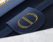 Dior Medium Double Bag In Blue Gradient Calfskin M8018 Size 28x16.5x3 cm - 3