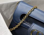 Dior Medium Double Bag In Blue Gradient Calfskin M8018 Size 28x16.5x3 cm - 4