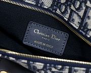 Dior Medium Double Bag In Blue Oblique M8018 Size 28x16.5x3 cm - 5