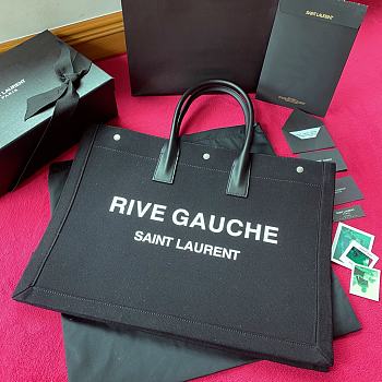 YSL Rive Gauche Off-Black Tote Bag 21141 Size 48×36×16cm