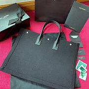 YSL Rive Gauche Off-Black Tote Bag 21141 Size 48×36×16cm - 4