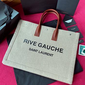 YSL Rive Gauche Off White Tote Bag 21141 Size 48×36×16cm