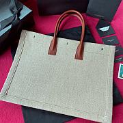 YSL Rive Gauche Off White Tote Bag 21141 Size 48×36×16cm - 3
