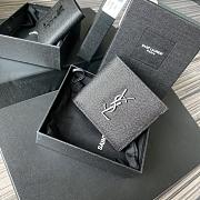 YSL Men's Wallet A075K Size 11x9.5×2.5cm - 3