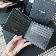 YSL Men's Wallet A075K Size 11x9.5×2.5cm - 6