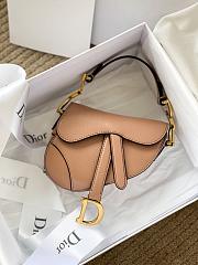 Dior Micro Saddle Bag In Beige S5662 Size: 12x7.5x5cm - 5