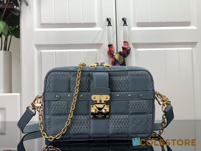 Louis Vuitton Troca Handlebag In Blue M59116 Size 22x15x6cm - 1