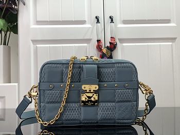 Louis Vuitton Troca Handlebag In Blue M59116 Size 22x15x6cm