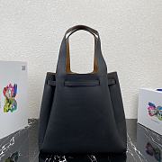 Prada Leather Tote In Black 1BG339 Size 35x34x16cm - 4