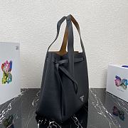 Prada Leather Tote In Black 1BG339 Size 35x34x16cm - 5