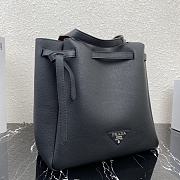 Prada Leather Tote In Black 1BG339 Size 35x34x16cm - 3