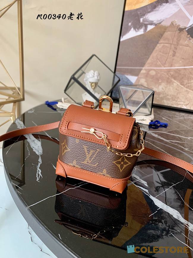 Louis Vuitton Mini Steamer Pouch In Brown M00340 Size 9.5x9.5cm - 1