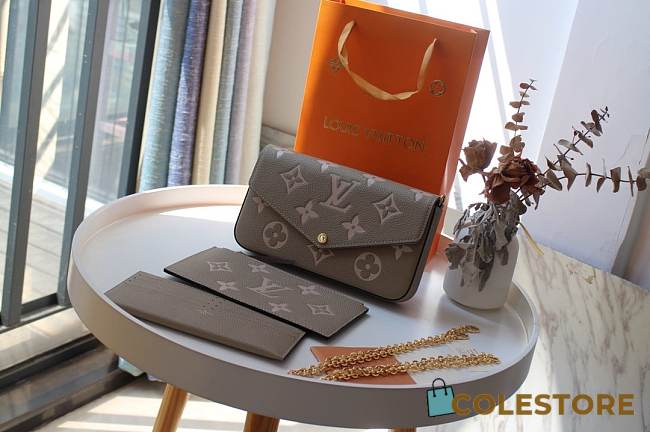 Louis Vuitton Felicie Bicolor Monogram Leather M69977 Size 21cm - 1