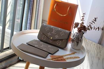 Louis Vuitton Felicie Bicolor Monogram Leather M69977 Size 21cm