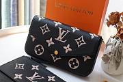 Louis Vuitton Felicie Black&Pink Monogram Leather M69977 Size 21x12x3cm - 4