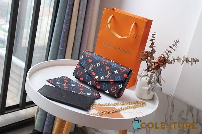Louis Vuitton Felicie Multicolor Monogram Leather M69977 Size 21cm - 1