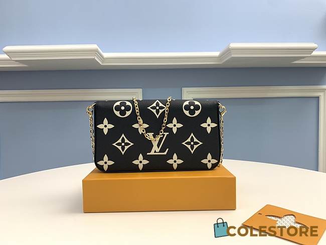 Louis Vuitton Felicie Black&White Monogram Leather M69977 Size 21cm - 1