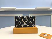 Louis Vuitton Felicie Black&White Monogram Leather M69977 Size 21cm - 1