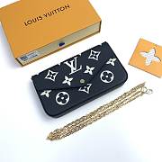 Louis Vuitton Felicie Black&White Monogram Leather M69977 Size 21cm - 2