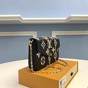 Louis Vuitton Felicie Black&White Monogram Leather M69977 Size 21cm - 4
