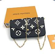 Louis Vuitton Felicie Black&White Monogram Leather M69977 Size 21cm - 5