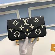 Louis Vuitton Felicie Black&White Monogram Leather M69977 Size 21cm - 6