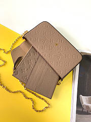 Louis Vuitton Felicie Monogram Leather In Light Purple M69977 Size 21x12x3cm - 5