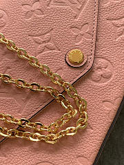 Louis Vuitton Felicie Monogram Leather In Light Pink M69977 Size 21x12x3cm - 3