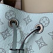 Louis Vuitton Muria Mahina Blue Calfskin Monogram Bag M55800 Size 25cm  - 4