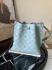 Louis Vuitton Muria Mahina Blue Calfskin Monogram Bag M55800 Size 25cm  - 6