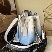 Louis Vuitton Blue Calfskin Monogram Bag M55800 Size 25cm  - 3