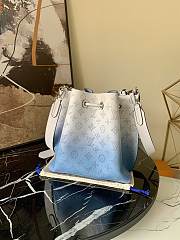 Louis Vuitton Blue Calfskin Monogram Bag M55800 Size 25cm  - 4