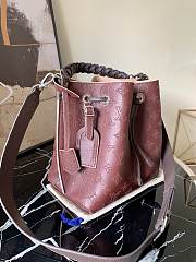 Louis Vuitton Muria Mahina In Wine Red Calfskin Monogram Bag 25cm  - 3