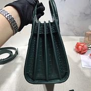 YSL Classic Sac De Jour In Green Crocodile Pattern Leather 22cm - 5