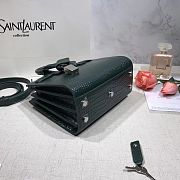 YSL Classic Sac De Jour In Green Crocodile Pattern Leather 22cm - 6