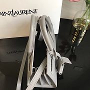 YSL Classic Sac De Jour In Grey Crocodile Pattern Leather 22cm - 5