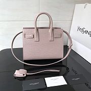 YSL Classic Sac De Jour In Dark Beige Crocodile Pattern Leather 21141 22cm - 1