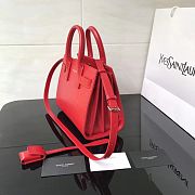 YSL Classic Sac De Jour In Red Crocodile Pattern Leather 21141 22cm - 2