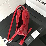 YSL Classic Sac De Jour In Red Crocodile Pattern Leather 21141 22cm - 4