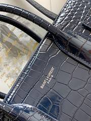 YSL Classic Sac De Jour In Black Crocodile Pattern Leather 21141 26cm - 5