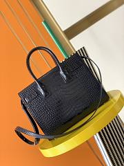 YSL Classic Sac De Jour In Black Crocodile Pattern Leather 21141 26cm - 6