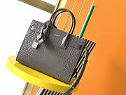 YSL Sac De Jour In Grey Crocodile Pattern Leather 26cm - 1