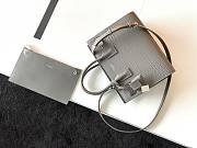 YSL Sac De Jour In Grey Crocodile Pattern Leather 26cm - 6