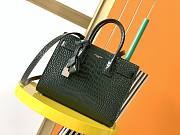 YSL Classic Sac De Jour In Green Crocodile Pattern Leather 21141 26cm - 1